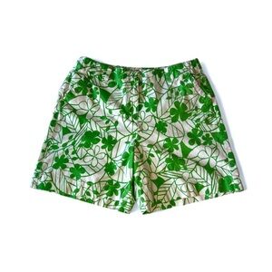 2/$30 Talbots Shorts Stretch Green and White Floral SZ 14